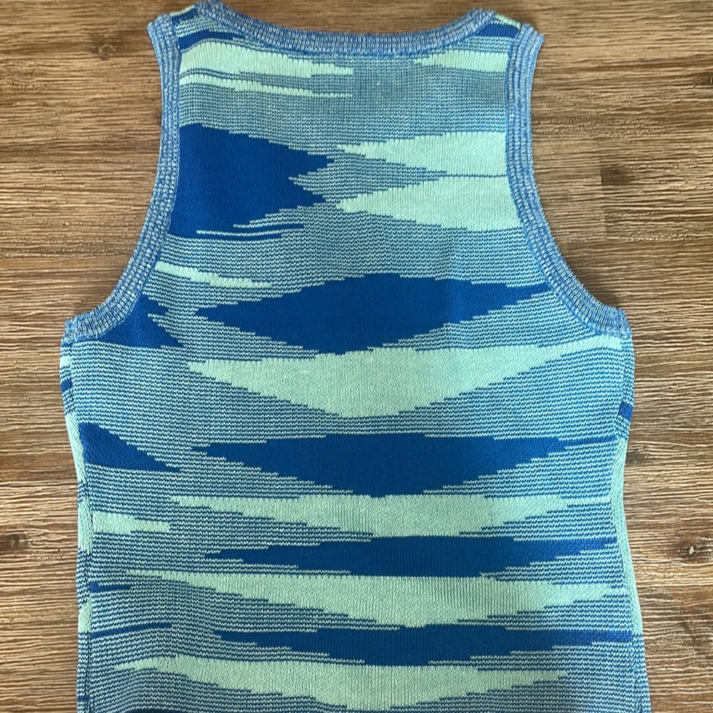 Patterned Blue Tank Top - Picture 2 of 2